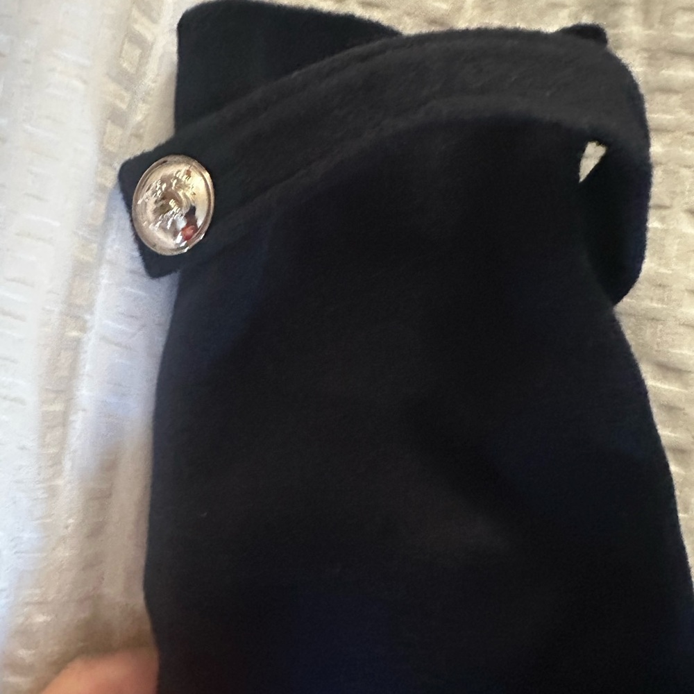 VENUS Black Trench Coat with Military Style - Picture 3 of 5